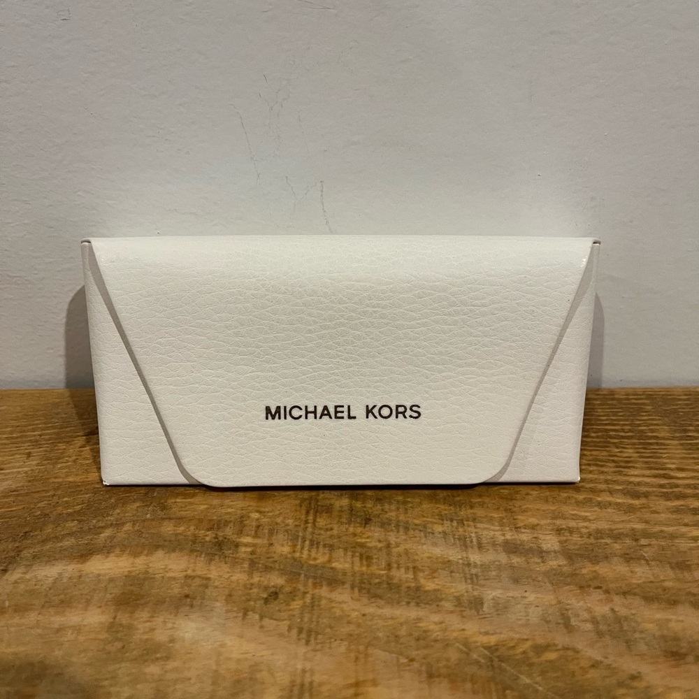 Michael kors Womens‎ white leather and suede glasses case